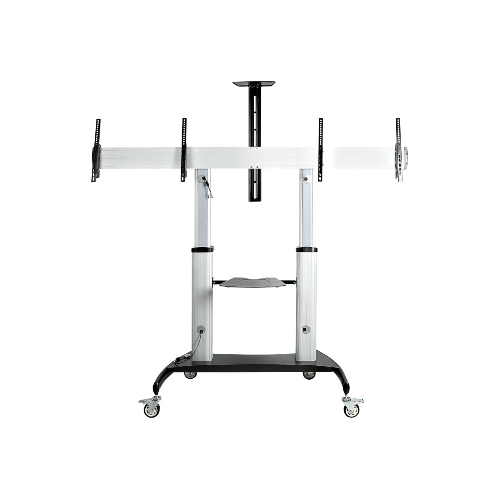 StarTech STNDMTVDUO DUAL TV CART FOR 37-60IN VESA TVS UP TO 110LB/50KG EACH - HEIGHT ADJUSTABLE TV MO - Image 1