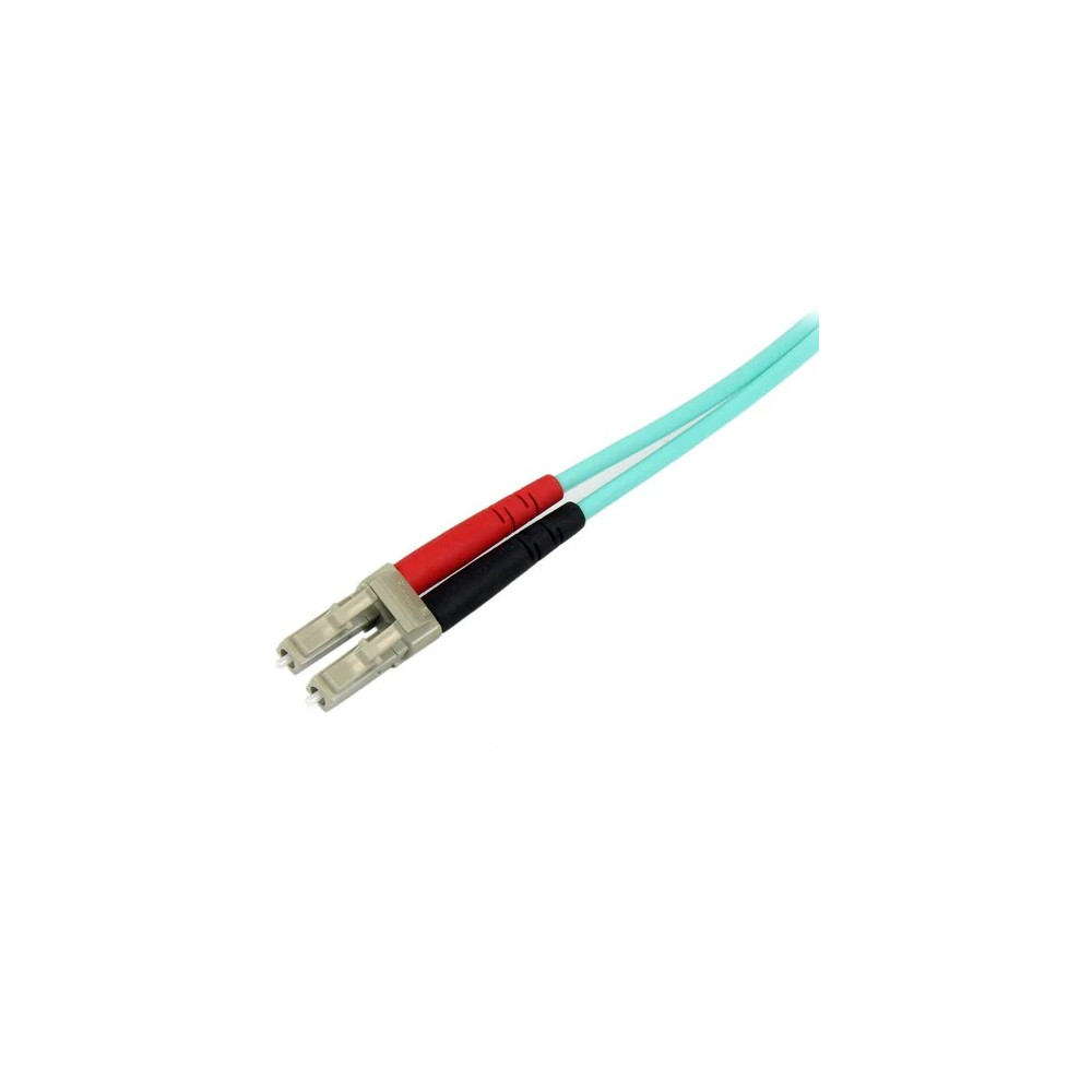 StarTech A50FBLCSC2 2m (6ft) LC/UPC to SC/UPC OM3 Multimode Fiber Optic Cable, Full Duplex 50/125 Zipcord, 100G, LSZH Fiber Jumper Cord - 2m (6.6ft) OM3 Multimode LC/SC-UPC Fiber Cable; 1/10/40/100 Gbps Full Duplex; 50/125um Core w/ Aramid Sheat - Image 4