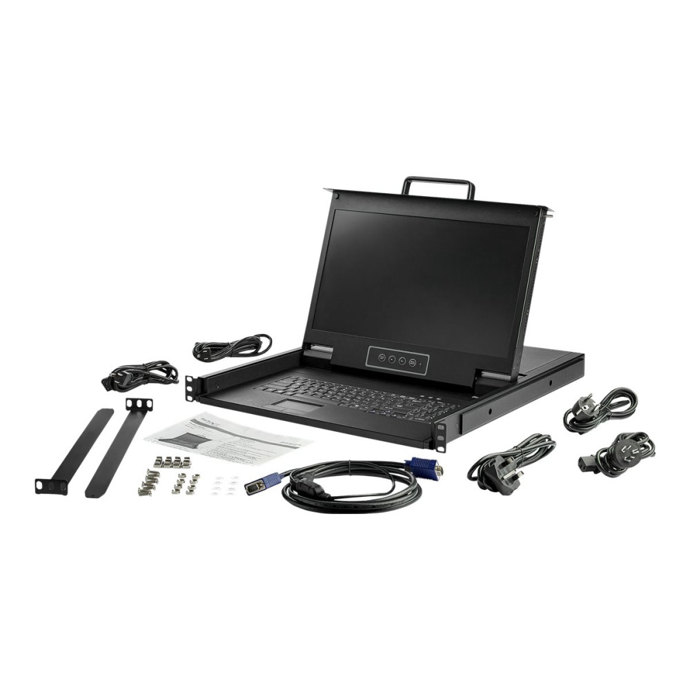 StarTech RKCONS17HD 1 PORT 1U VGA KVM CONSOLE HD - 17" LCD VGA, RACKMOUNT DRAWER W/CABLES, 2YR - Image 3