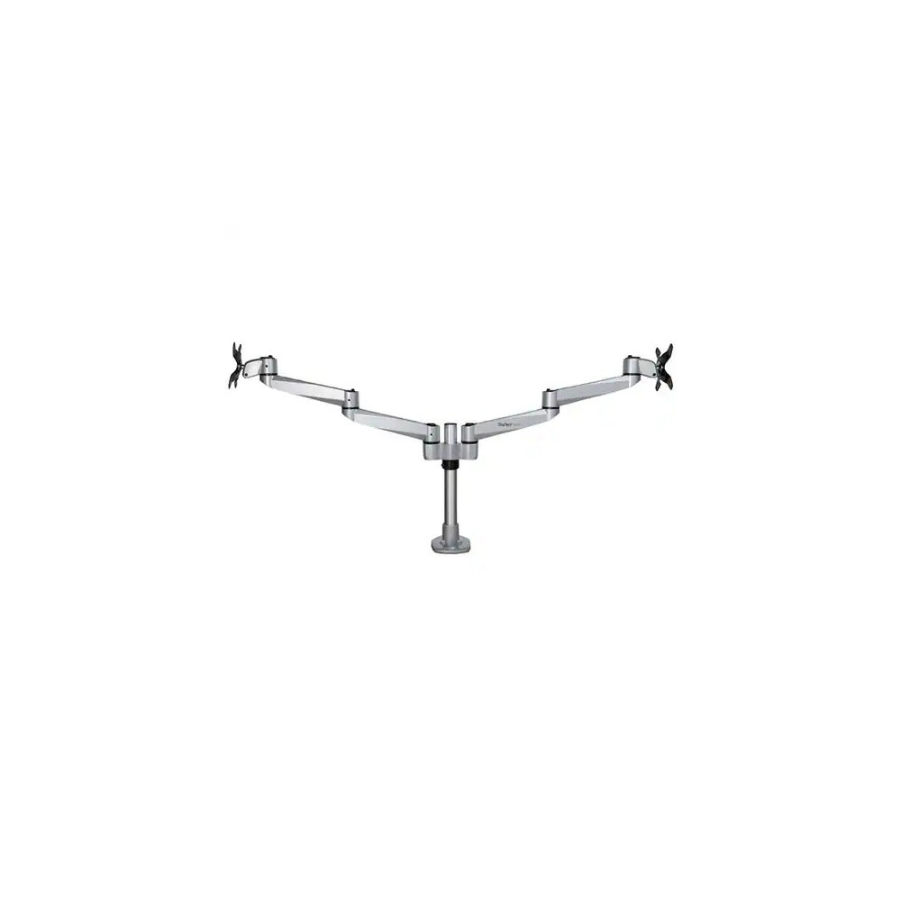 StarTech ARMDUALPS Desk Mount Dual Monitor Arm, Premium Articulating Desktop VESA Mount up to 27" (17.6lb/8kg) Displays, Height Adjustable - VESA 75x75/100x100mm heavy duty dual monitor mount for two displays up to 30in (22lb) each - Ergonomic h - Image 6