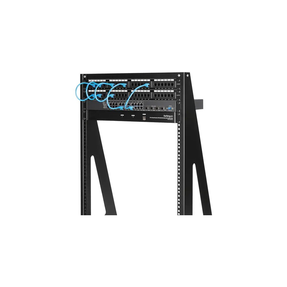 StarTech 2POSTRACK16 2-Post 16U Heavy-Duty Desktop Server Rack, Small Open Frame 19in Network Rack for Home/Office IT Equipment, TAA Compliant - 16U 2-Post Open frame desktop rack unit for 19" servers/data/studio units - For small office/home sp - Image 9