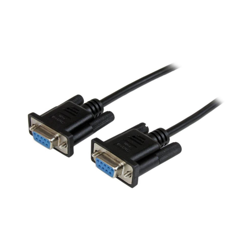 Astrotek AT-DB9NULL-FF-3 3m Serial RS232 Null Modem Cable - DB9 Female to Female 9 pin Wired Crossover for Data Transfer btw 2 DTE devices Computer Terminal Printer - Image 1