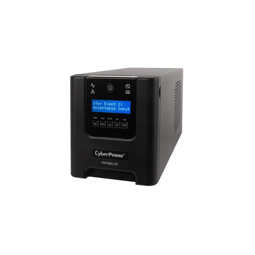 CyberPower PR750ELCD PRO Series 750VA / 675W (10A) Tower UPS with LCD -- 3 yrs Adv. Replacement - Image 1