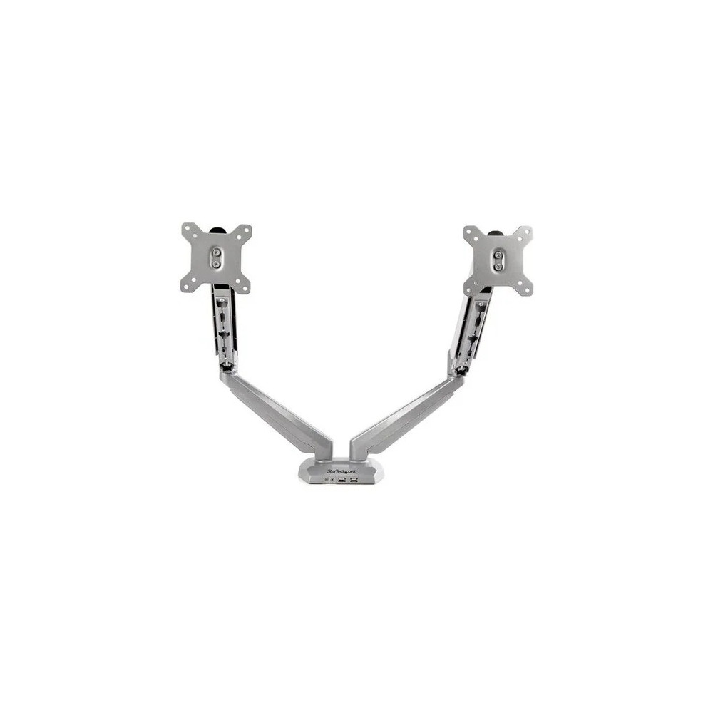 StarTech ARMSLIMDUOS Desk Mount Dual Monitor Arm with USB & 3.5mm Audio, Desk Clamp Ergonomic VESA Mount for up to 32" (17.6lb/8kg) Displays - Height Adjustable - 2 Display(s) Supported - 38.1 cm to 81.3 cm (32") Screen Support - 15.97 kg Load  - Image 11