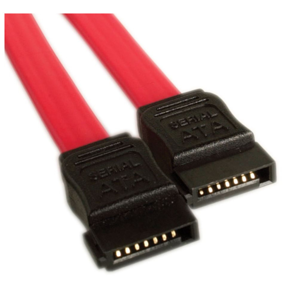 Astrotek AT-SATA-180D Serial ATA SATA 2 Data Cable 50cm 7 pins to 7 pins Straight 26AWG Red replaces CB8W-FC-5031 CB8W-FC-5075 - Image 1