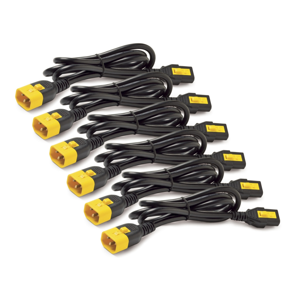 APC AP8704S-WW Locking Power Cord Kit, C13 to C14, 1.2M Length, 6 Pack - Image 1