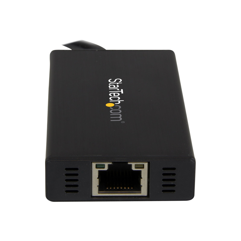StarTech ST3300GU3B 3 PORT USB 3.0 HUB, W/ GBE, PORTABLE 2YR - Image 2