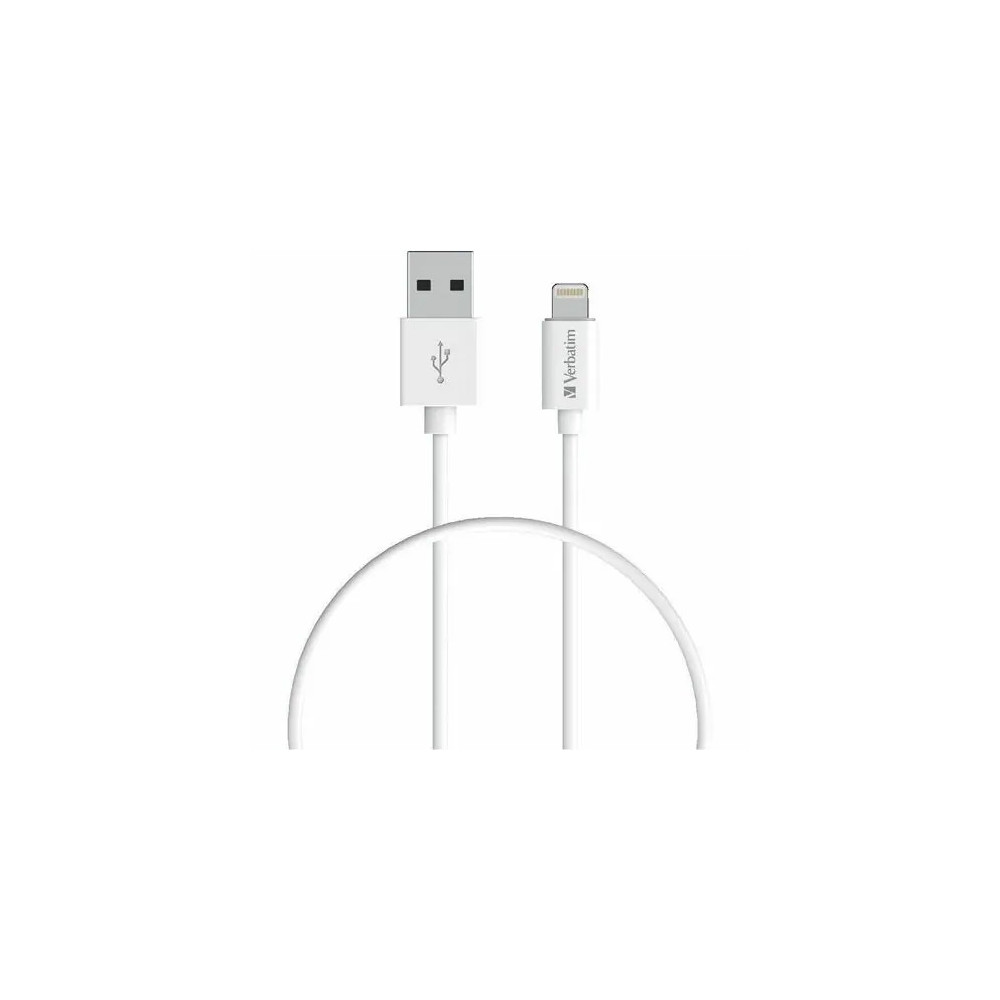 Verbatim 31865 USB-A TO LIGHTNING CABLE 1.5M - WHITE - Image 1
