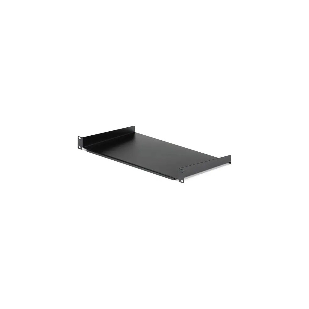 StarTech CABSHELF1U10 1U Server Rack Cabinet Shelf - Fixed 10" Deep Cantilever Rackmount Tray for 19" Data/AV/Network Enclosure w/cage nuts, screws - Steel - 20.05 kg Static/Stationary Weight Capacity - Image 1