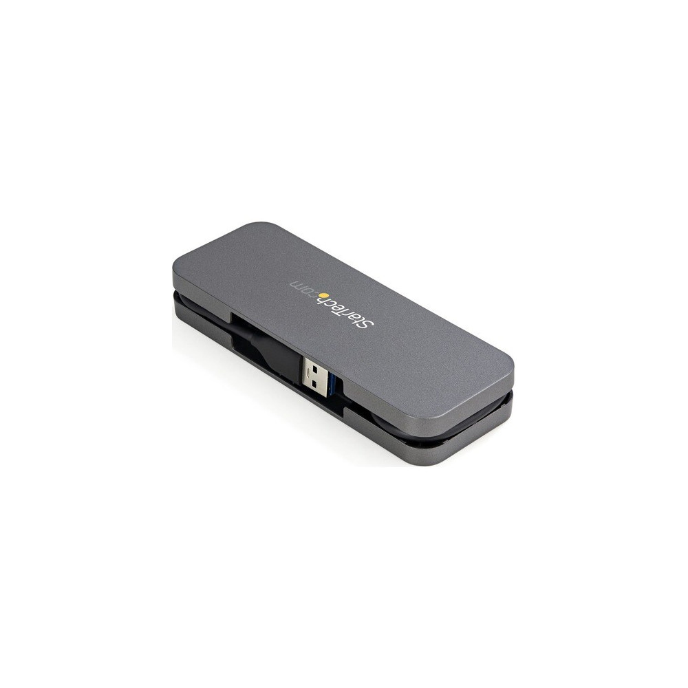 StarTech HB30AM4AB USB Hub - USB 3.2 (Gen 1) Type A - Portable - Black, Space Gray - UASP Support - 4 Total USB Port(s) - PC, ChromeOS, Mac, Linux, Android, iPadOS - Image 2