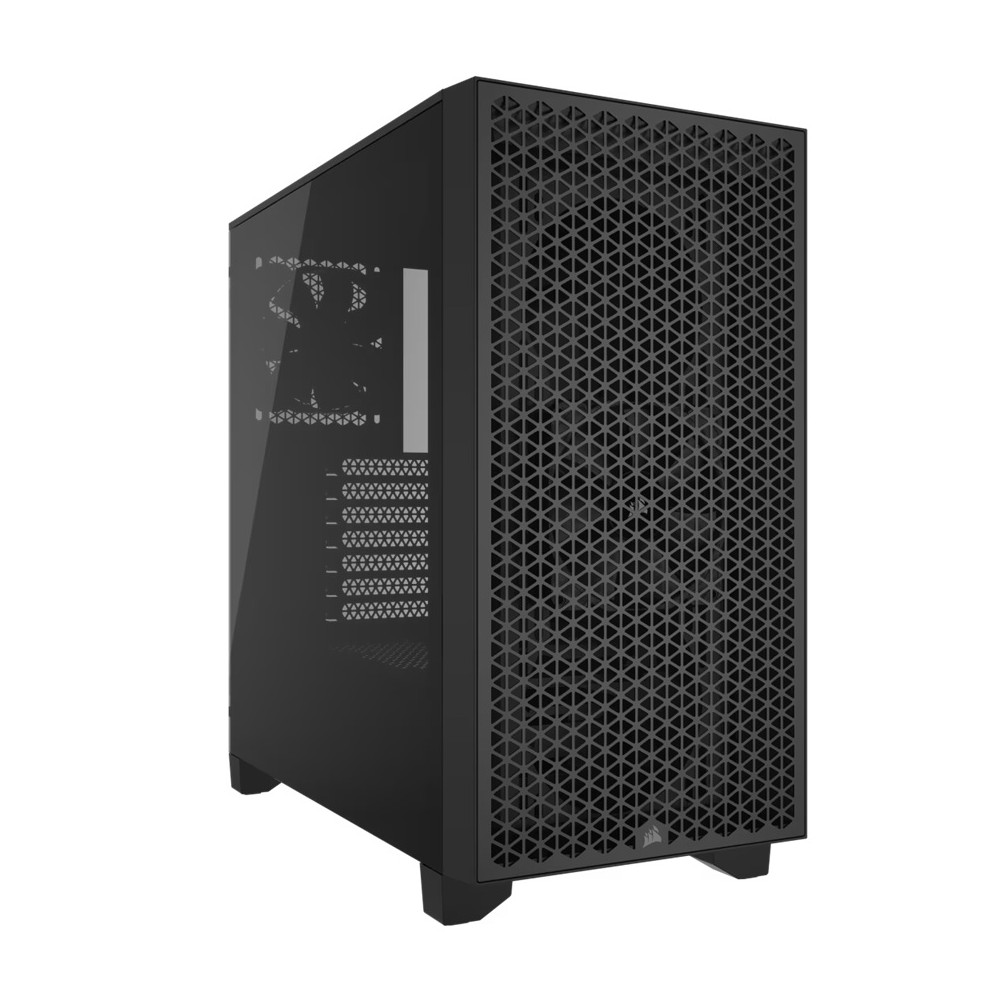 Corsair CC-9011251-WW 3000D AIRFLOW Mid-Tower PC Case - Black, Steel, Tempered Glass, ATX, 7 Slots, 360mm GPU, 170mm CPU, 2yr wty - Image 1
