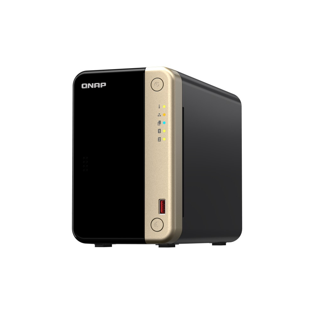 QNAP TS-264-8G 2-BAY NAS 3.5"(0/2), CEL QC-2.9GHz, 8GB, 2.5GbE(2), M.2(2), PCIe, TWR, 3YR WTY - Image 1