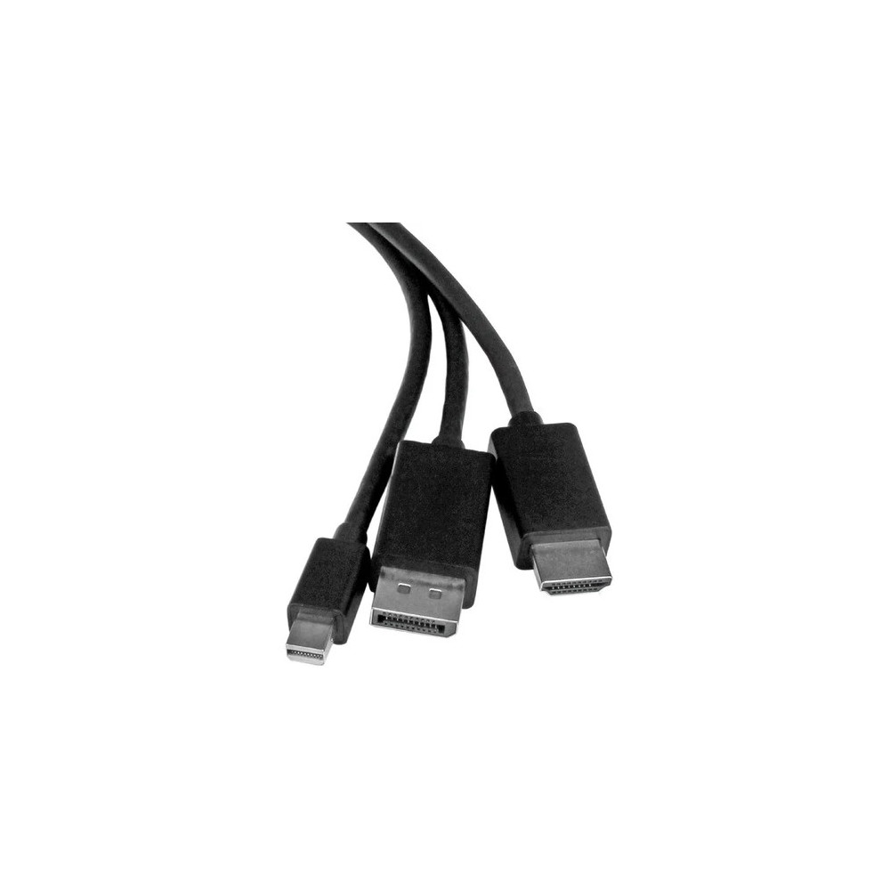 StarTech DPMDPHD2HD 2m 6 ft HDMI, DisplayPort or Mini DisplayPort to HDMI Converter Cable - HDMI, DP or Mini DP to HDMI Adapter - 1 x 20-pin DisplayPort Digital Audio/Video - Male, 1 x 20-pin Mini DisplayPort Digital Audio/Video - Male, 1 x 19-p - Image 3