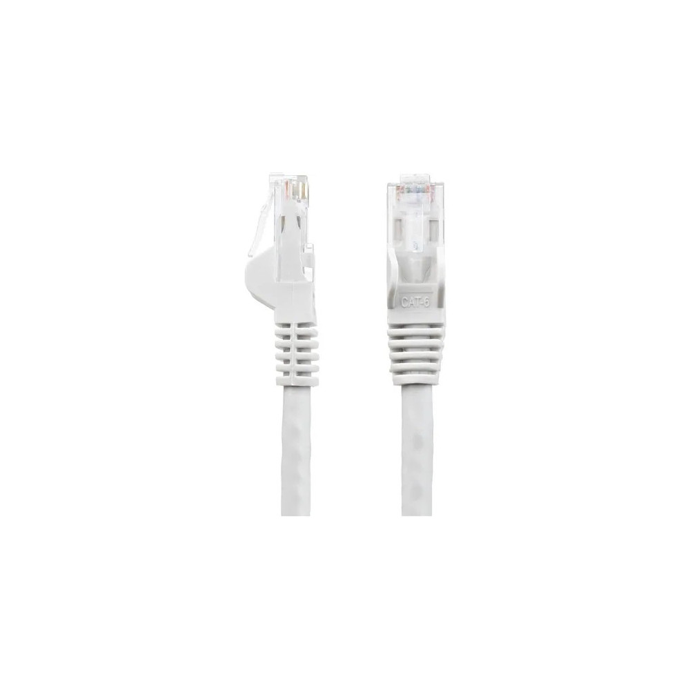 StarTech N6PATC50CMWH CAT6 ETHERNET CABLE 50CM WHITE 650MHZ 100W SNAGLESS PATCH CORD LTW - Image 3