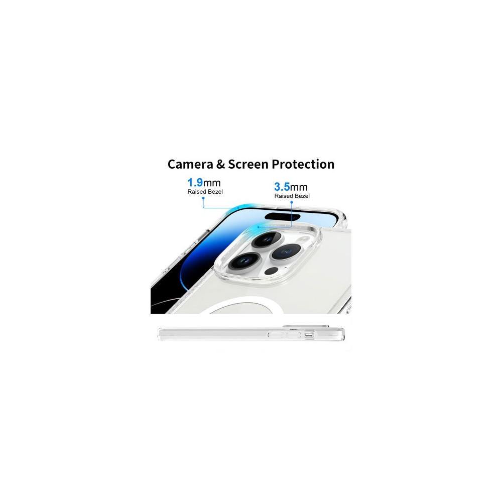 Ultimake MOBCRAIP15PROMS Shockproof Transparent Magsafe Cover Case for iPhone 15 Pro (Transparent) - Image 6