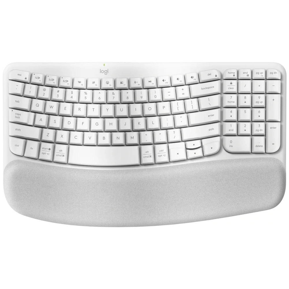 Logitech 920-012282 Ergo Series Wave Keys Wireless Ergonomic Keyboard (Off-white) - Image 1