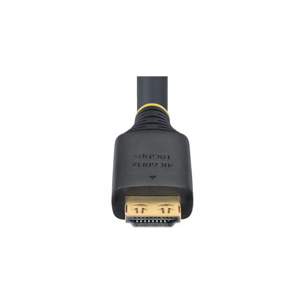 StarTech HDMI2-CABLE-GRIP-20F 20ft (6.1m) High Speed HDMI Cable with Gripping Connectors, 4K 60Hz/1440p 144Hz 18Gbps, UHD HDMI Cord, TPE Jacket - High Speed HDMI Cable w/gripping connectors to minimize accidental disconnection; Supports 4K 60Hz  - Image 6