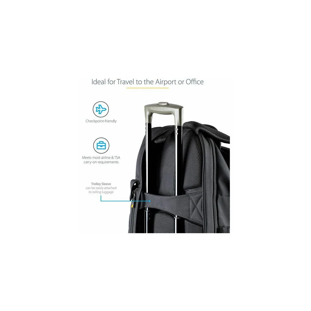 StarTech NTBKBAG173 17.3" LAPTOP BACKPACK, REMOVABLE ACCESSORY CASE, BLACK, LTW - Image 7