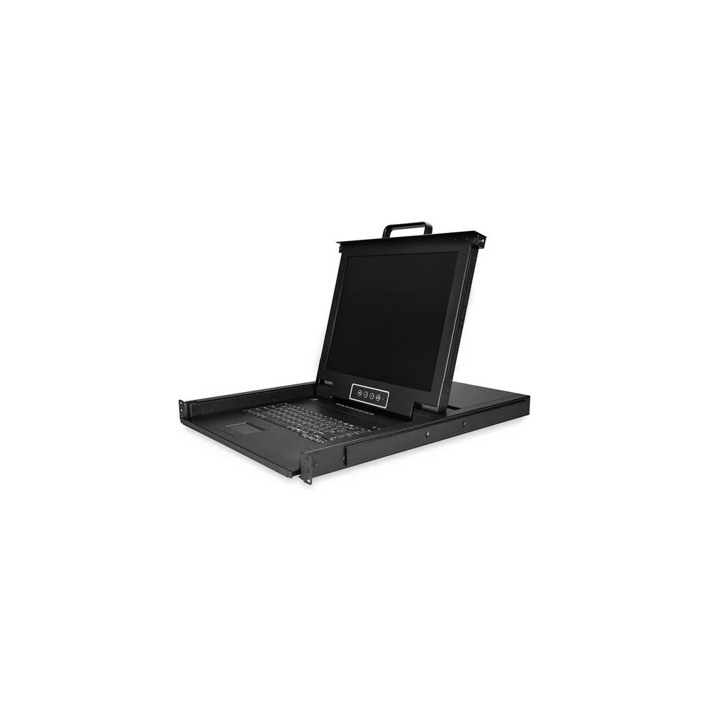 StarTech RKCONS1708K 8 Port Rackmount KVM Console w/ 1.8m Cables - Integrated KVM Switch w/ 17" LCD Monitor - Fully Featured 1U LCD KVM Drawer- OSD KVM - Durable 50,000 MTBF - USB + VGA Support - Image 1