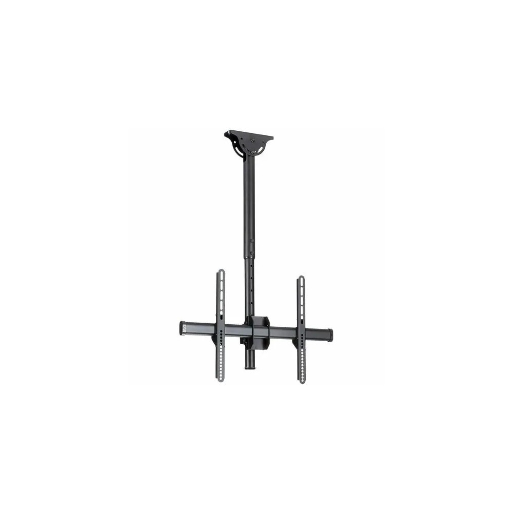 StarTech FPCEILPTBSP TV Ceiling Mount, Full-Motion Hanging Single Screen Vesa Mount for 32"-75" TVs / Displays - Height Adjustable Telescopic Pole - Full motion single TV ceiling mount for VESA displays up to 75" - Adjust. telescopic pole, 1.8'  - Image 1