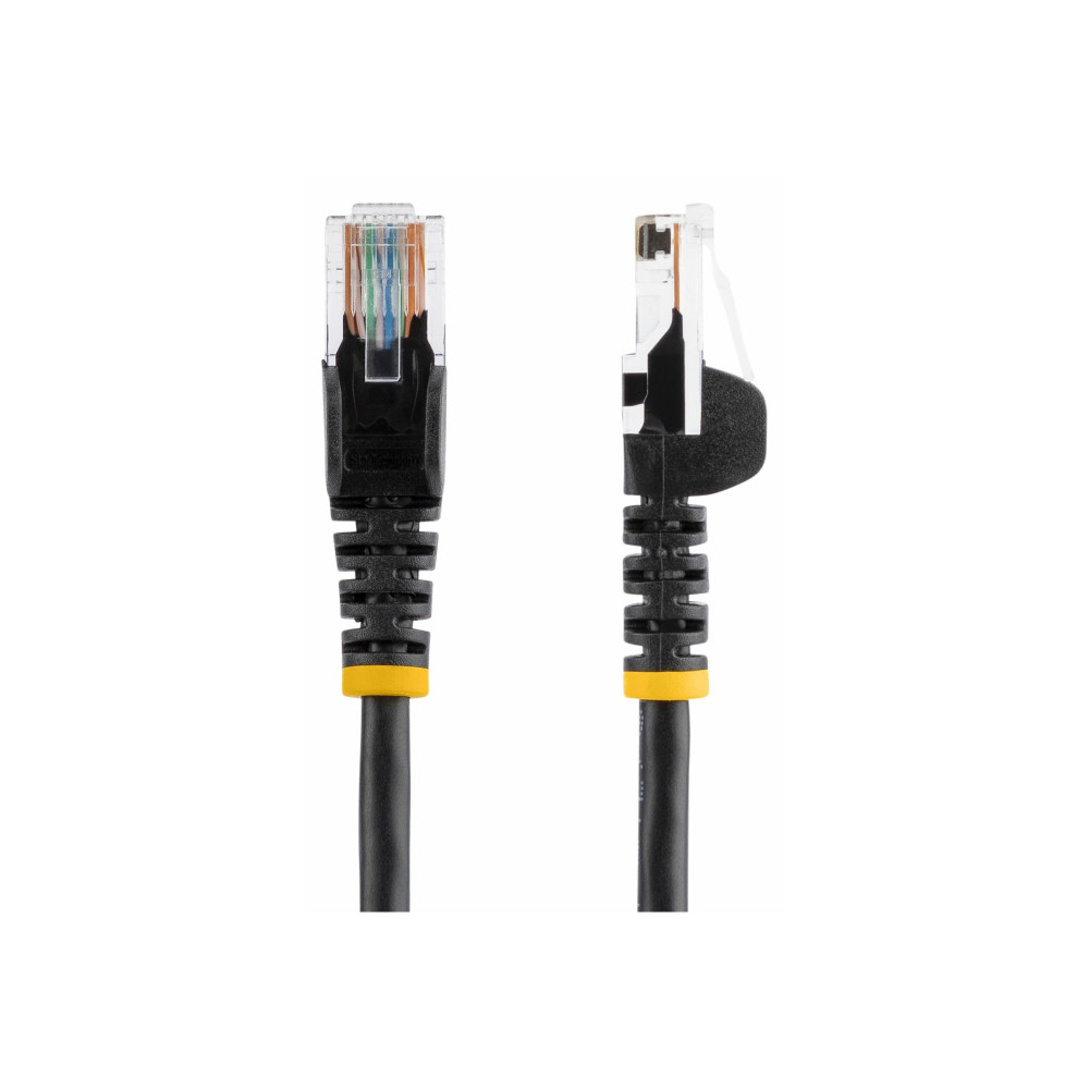 StarTech 45PAT50CMBK CAT5E ETHERNET PATCH CABLE WITH SNAGLESS RJ45 CONNECTORS - 0.5 M, BLACK - Image 2