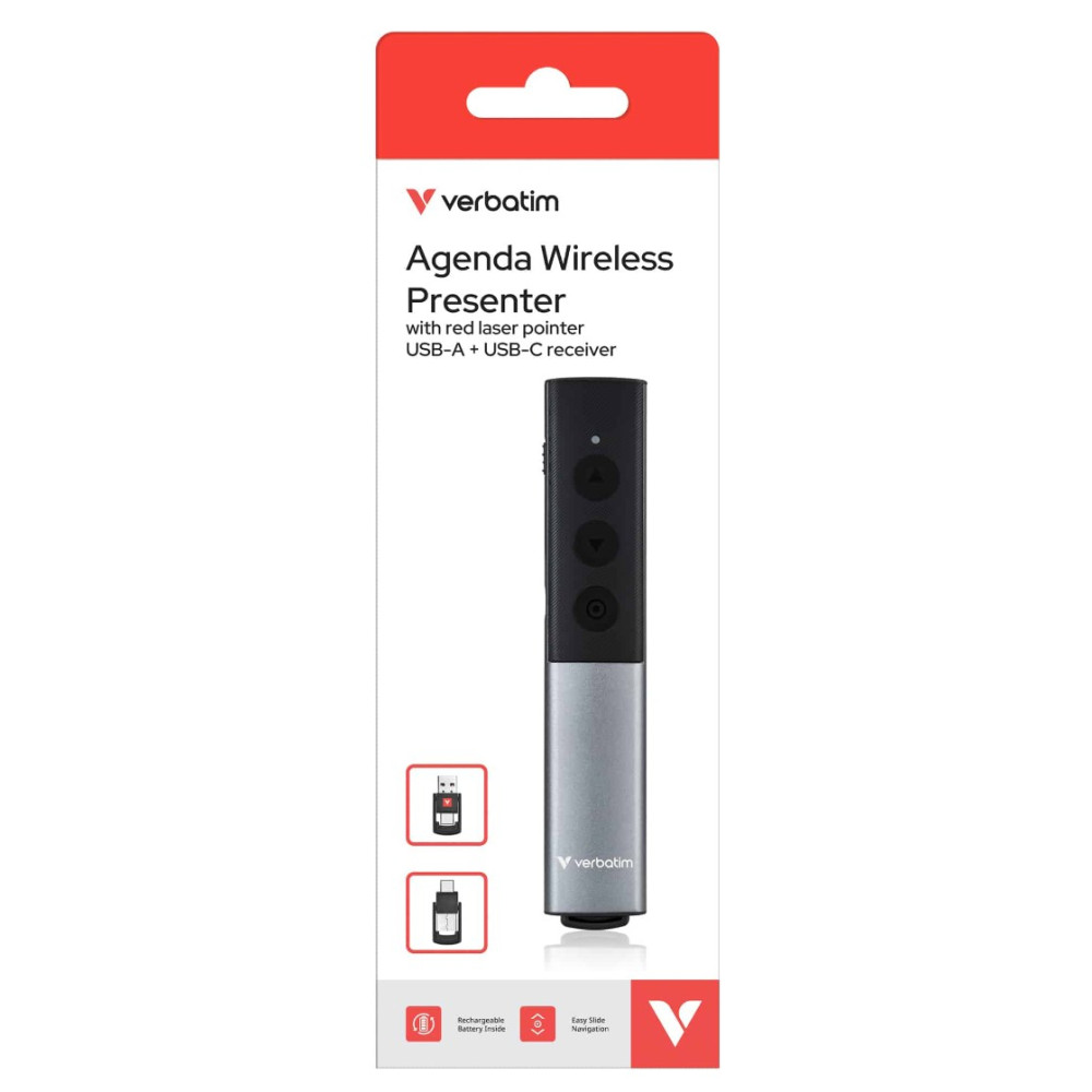 Verbatim 32366 Agenda Wireless Presenter with Red Laser Pointer - Image 1