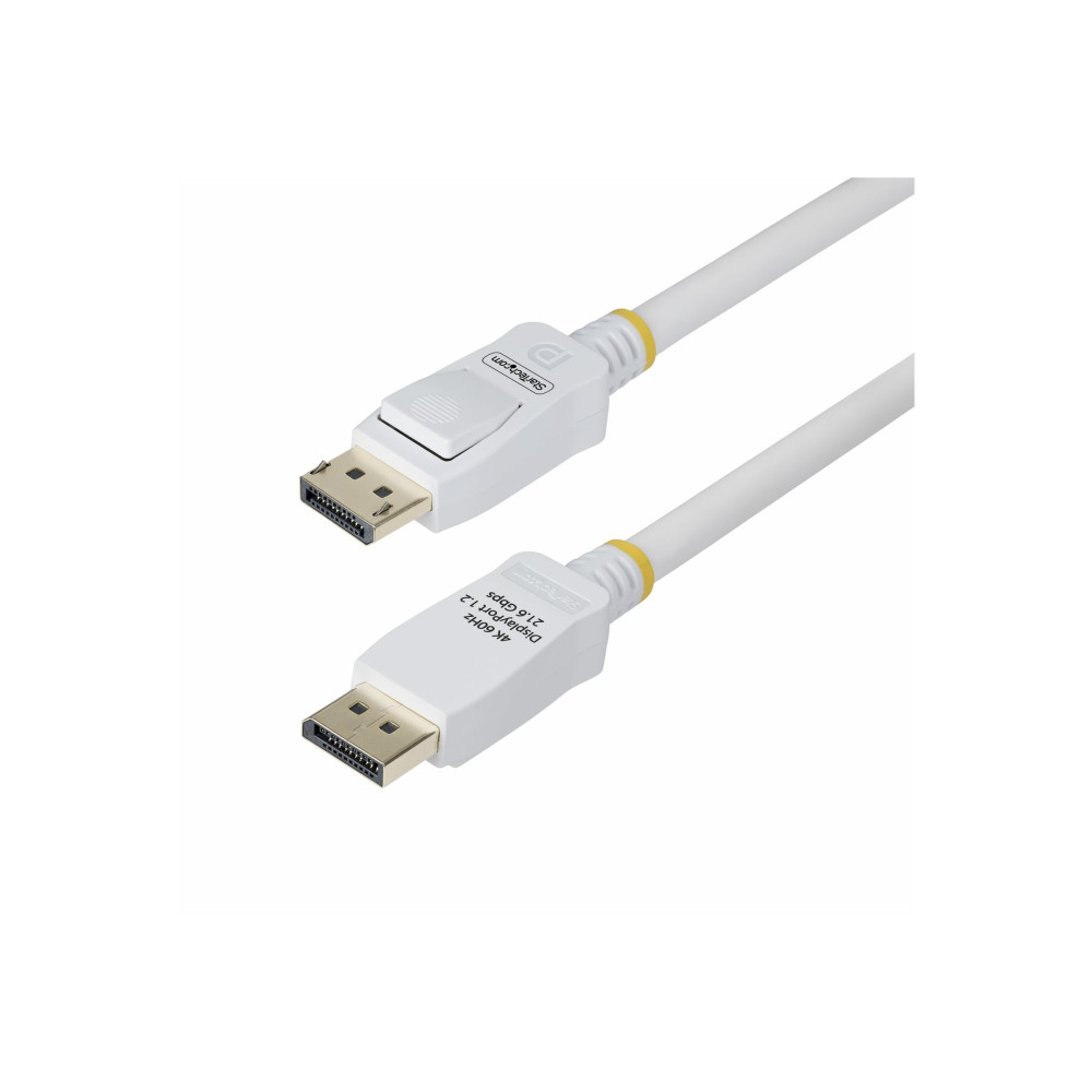 StarTech DP12-CABLE-10FTW 10FT (3M) WHITE VESA CERTIFIED DISPLAYPORT 1.2 CABLE, 4K 60HZ, 21.6GBPS, LATC - Image 2