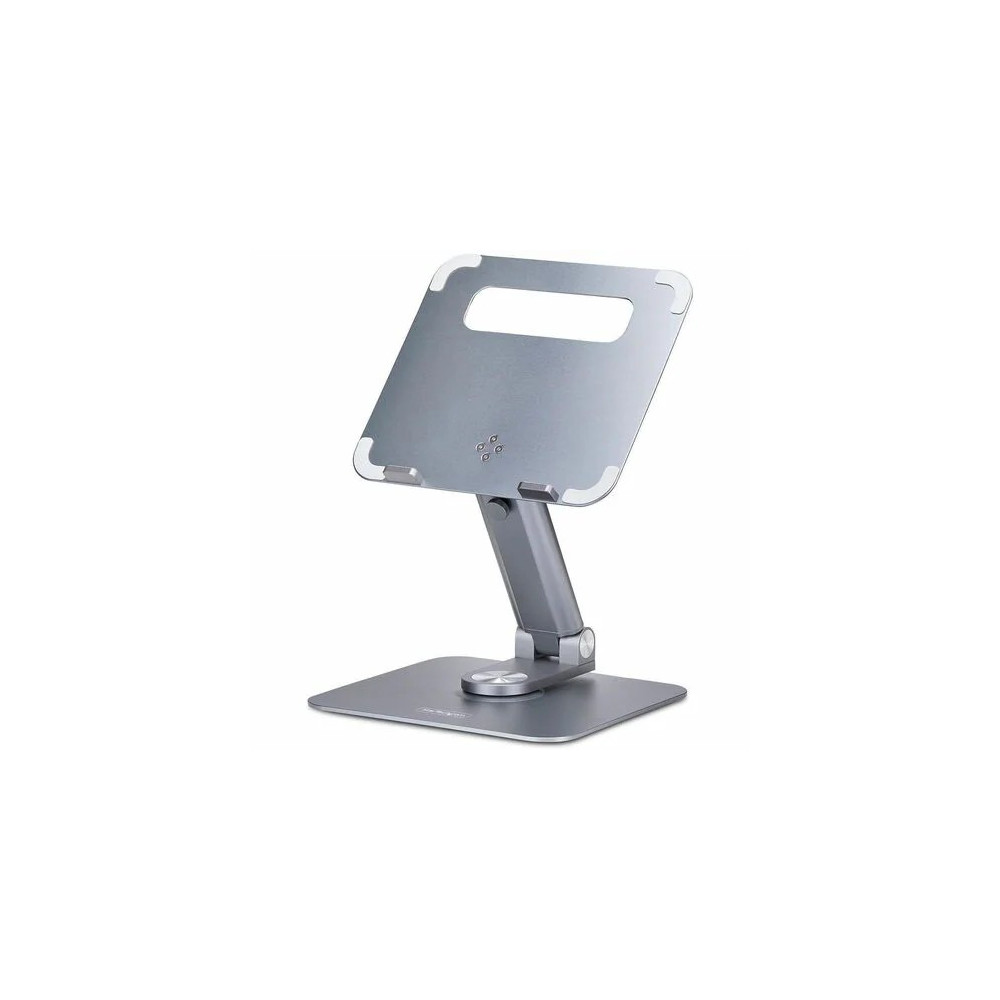 StarTech ATER-LAPTOP-RISER Telescopic Laptop Stand, 360 Swivel Base, Rotating Computer Riser for Desk, Adjustable Height/Tilt, Max 11lb/5kg, Aluminum - Raise a laptop to eye level for improved posture and all-day comfort - Max column extension 4 - Image 1