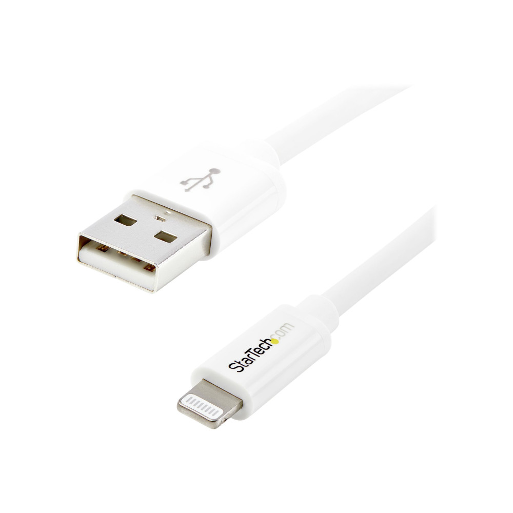 StarTech USBLT1MW 1M USB TO LIGHTNING CABLE APPLE MFI CERTIFIED - WHITE - Image 3