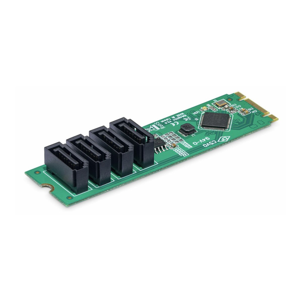 StarTech 4P-SATA-M2-ADAPTER 4-PORT M.2 TO SATA ADAPTER CARD, M.2 PCIE 3.0 TO SATA HDD/SSD EXPANSION CARD, - Image 4