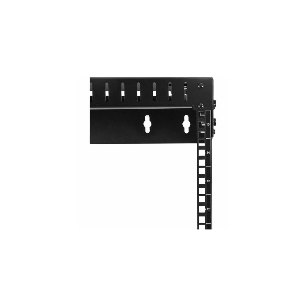 StarTech RK15WALLOA 2-Post 15U Heavy-Duty Wall Mount Network Rack, 19" Open Frame Server Rack with Adjustable Depth, Data Rack for IT Equipment~ - 2-Post 15U open frame network rack with adjustable depth (12-20in) - Durable heavy-duty 19" data s - Image 6