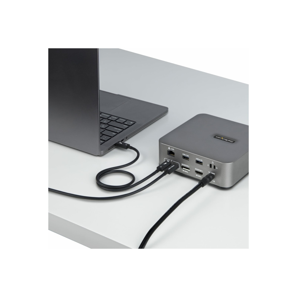 StarTech TBLT5MM80CM240W 2.6FT (80CM) THUNDERBOLT 5 CABLE, 80GBPS/120GBPS, CERTIFIED, LTW - Image 1