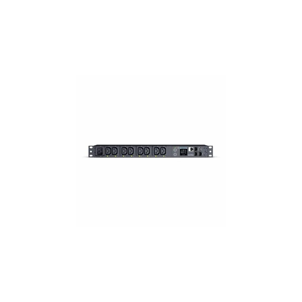 CyberPower PDU41005 SWITCHED EPDU 1RU HORIZONTAL 16AMP INPUT - SNMP NETWORK CONNECTION - 8X IEC-320 C13 OUT -IEC-320 C20 IN - 2 YRS ADV. REPLACEMENT WTY