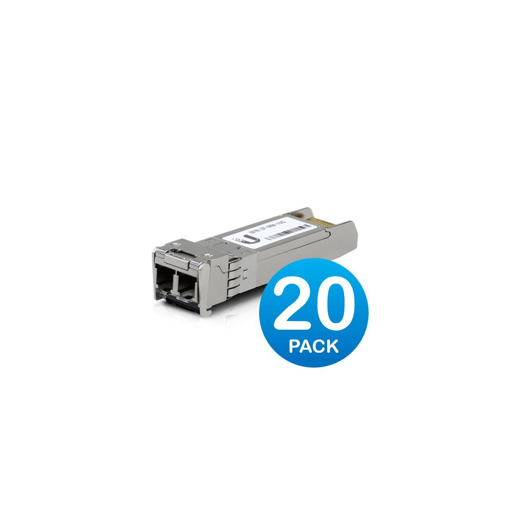 Ubiquiti UACC-OM-MM-10G-D-20 UFiber 10Gbps Multi-Mode Optical Module, SFP+, 20-Pack, Duplex LC connector, Connection up to 300 m - Image 1