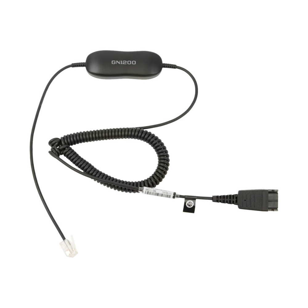 Jabra 88011-99 GN1200 COIL SMART CORD, 6FT DIRECT CONNECT CORD FOR HEADSET - Image 1