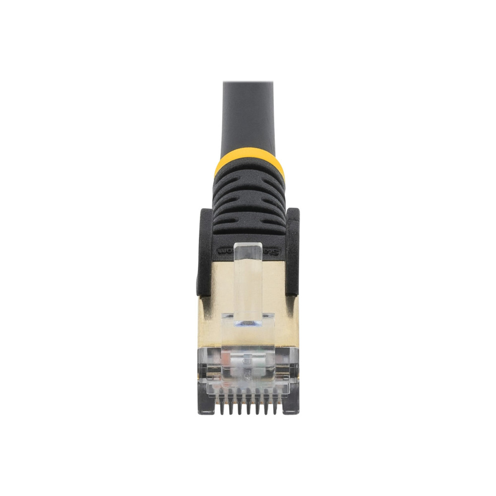 StarTech C6ASPAT1BK 1FT CAT6A ETHERNET CABLE - 10 GIGABIT SHIELDED SNAGLESS RJ45 100W POE PATCH C - Image 1