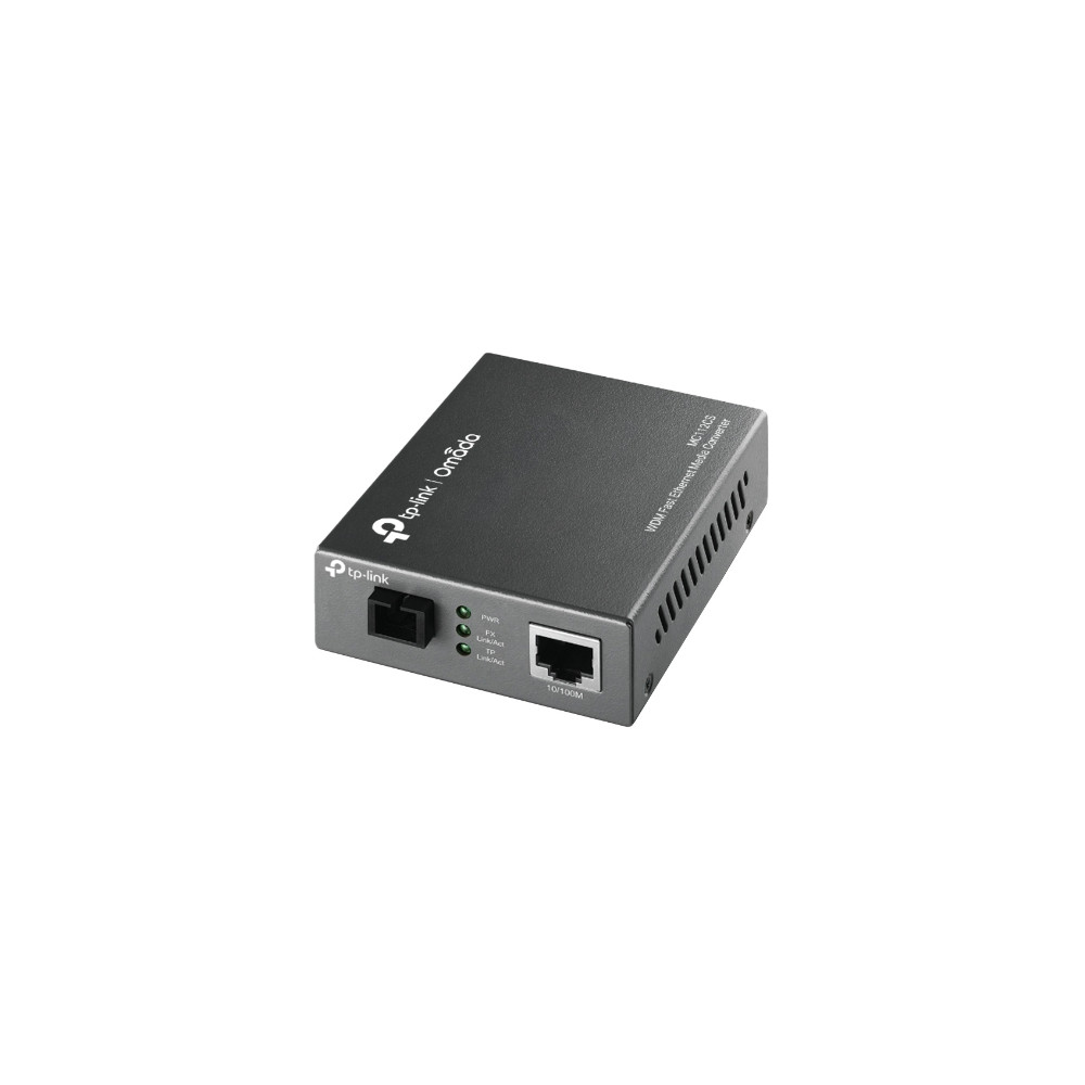 TP-LINK MC112CS (E)(CH) Media Converter SC WDM Monomodo Simplex 10/100Mbps RJ45 to 100M single-mode SC fiber Tx:1310nm Rx:1550nm up to 20km - Image 1
