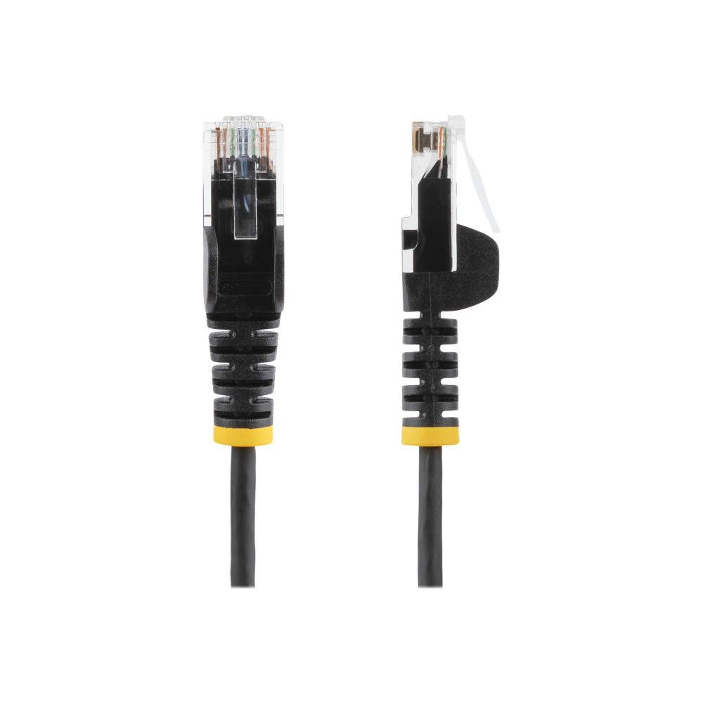 StarTech N6PAT50CMBKS 0.5M CAT6 CABLE, RJ45 PATCH CORD, SNAGLESS, SLIM, LSZH, BLACK, LTW - Image 1