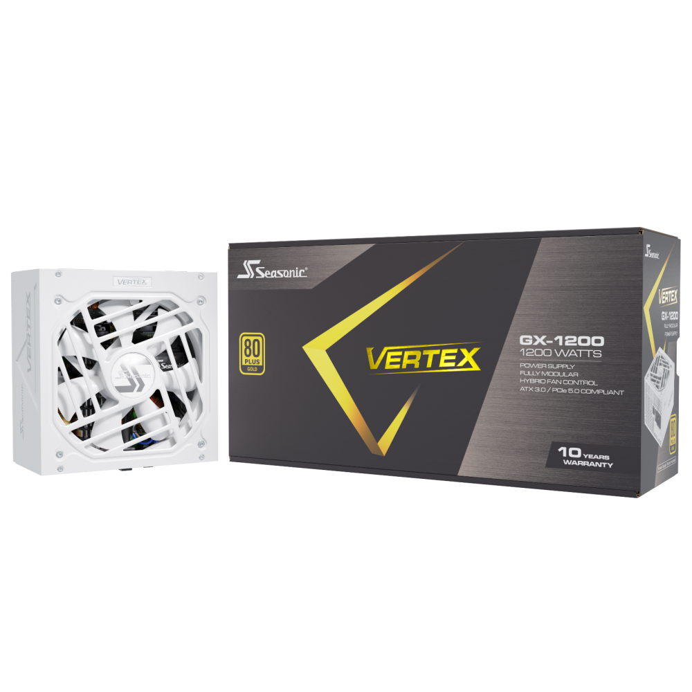 Seasonic PSUSEAVERTEXWHITEGX1200 VERTEX GX-1200 White 1200W ATX 3.0 Gold Modular PSU - Image 9