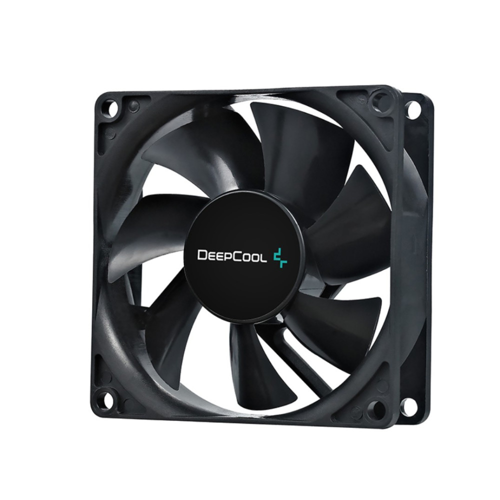 DEEPCOOL DP-FDC-XF80 80mm Hydro Bearing Case Fan Molex 20dB 1800rpm 82g, High Quality Black Material, Low RPM - Image 1