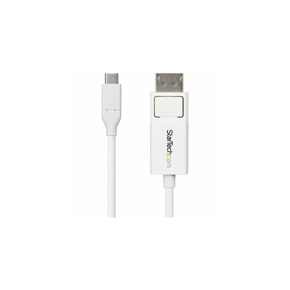 StarTech CDP2DP2MBW 6ft (2m) USB-C to DisplayPort 1.2 Cable, Bidirectional, 4K 60Hz White Video Adapter for Apple MacBook Pro / Air M1 M2 M3 M4 - Reversible USB C to DisplayPort 1.2 cable (USB-C DP Alt Mode laptop to monitor) or DP 1.2 to USB-C  - Image 5