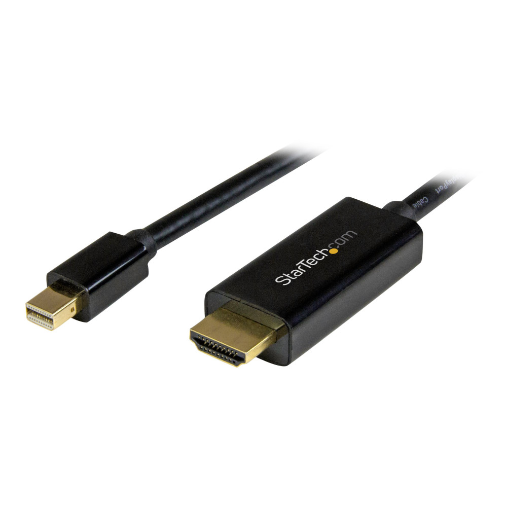 StarTech MDP2HDMM2MB 2M mDP TO HDMI ADAPTER CABLE, 4K, BLACK, 3YR - Image 4