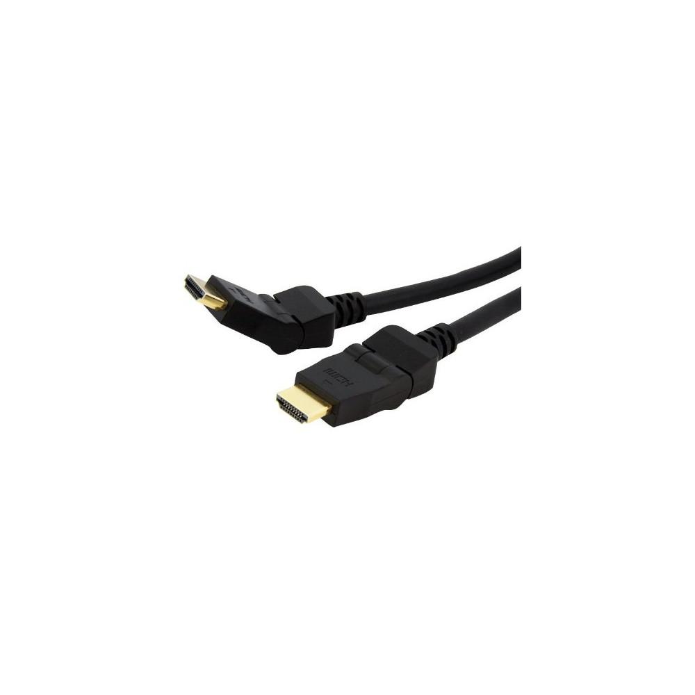 Astrotek AT-HDMI-MM-180D-2 HDMI Cable 2m - v1.4 19 pins Type A Male to Male 180 Degree Swivel Type 30AWG Gold Plated Nylon sleeve RoHS - Image 1