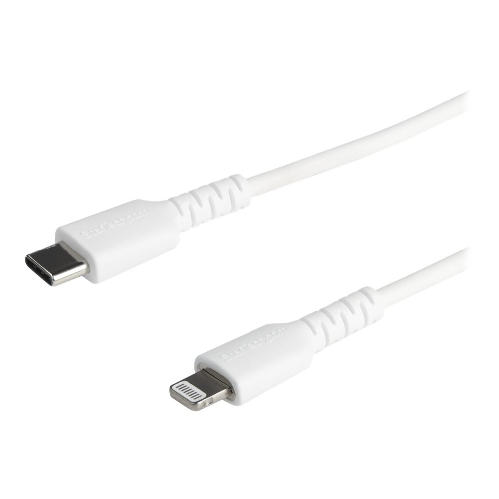 StarTech RUSBCLTMM1MW 1M USB-C TO LIGHTNING CHARGE/SYNC CABLE, DURABLE, MFi, WHITE, 2YR - Image 3