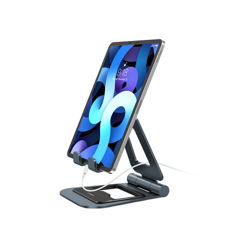 MBEAT MB-STD-S4GRY Stage S4 Mobile Phone and Tablet Stand Optimised Comfort Space Saving Portability Material: Aluminium alloy, ABS plastic Product Weight: 350g - Image 1