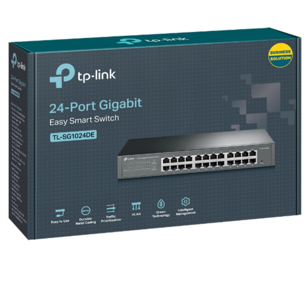 TP-LINK TL-SG1024DE 24-PORT EASY SMART GIGABIT SWITCH, METAL CASE, 5YR - Image 1