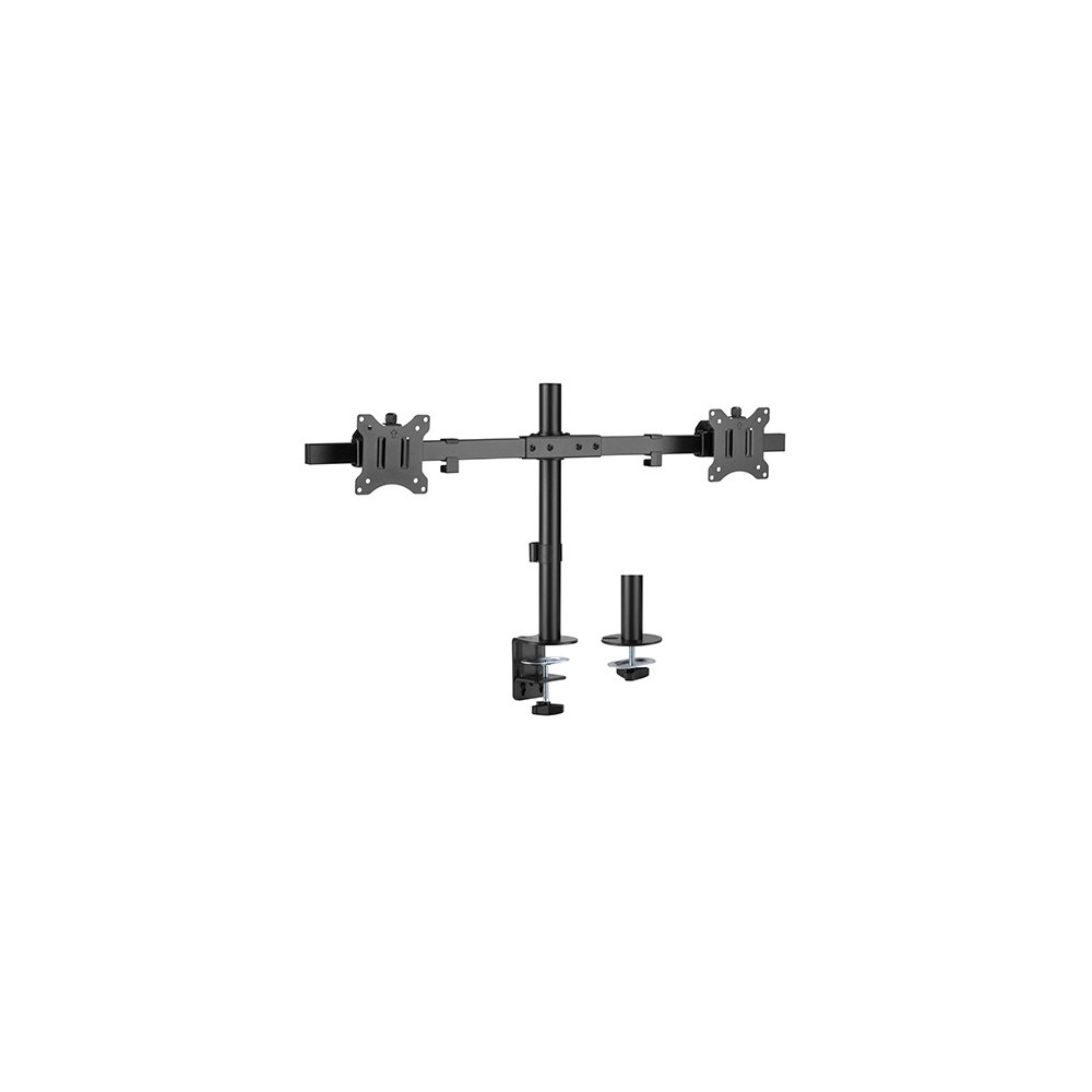 Brateck LDT57-C02 Pole Mount Dual-Screen Monitor Mount Fit Most 17'-32' Monitors, Weight Capacity (per screen): 9kg VESA 75x75/100x100 - Image 1