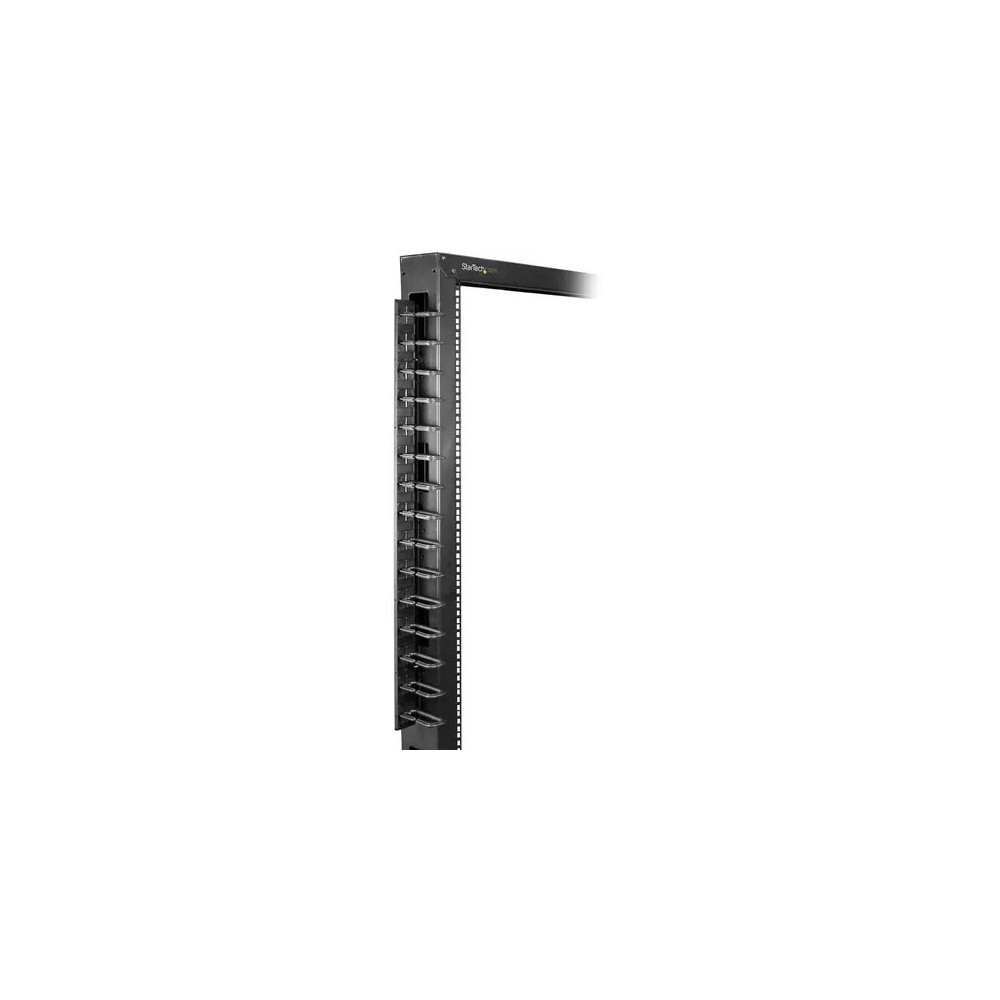 StarTech CMVER20UD Vertical 0U Server Rack Cable Management w/ D-Ring Hooks - 20U Network Rack Cord Manager Panel - 3ft Wire Organizer - Image 7