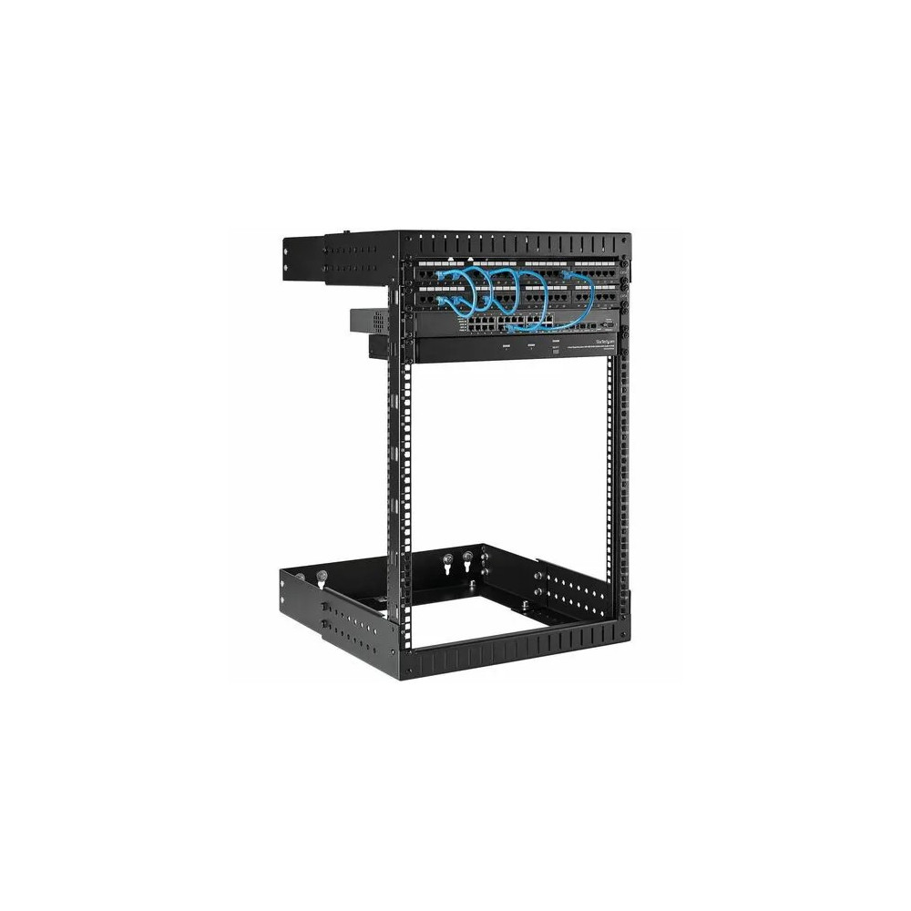 StarTech RK15WALLOA 2-Post 15U Heavy-Duty Wall Mount Network Rack, 19" Open Frame Server Rack with Adjustable Depth, Data Rack for IT Equipment~ - 2-Post 15U open frame network rack with adjustable depth (12-20in) - Durable heavy-duty 19" data s - Image 5
