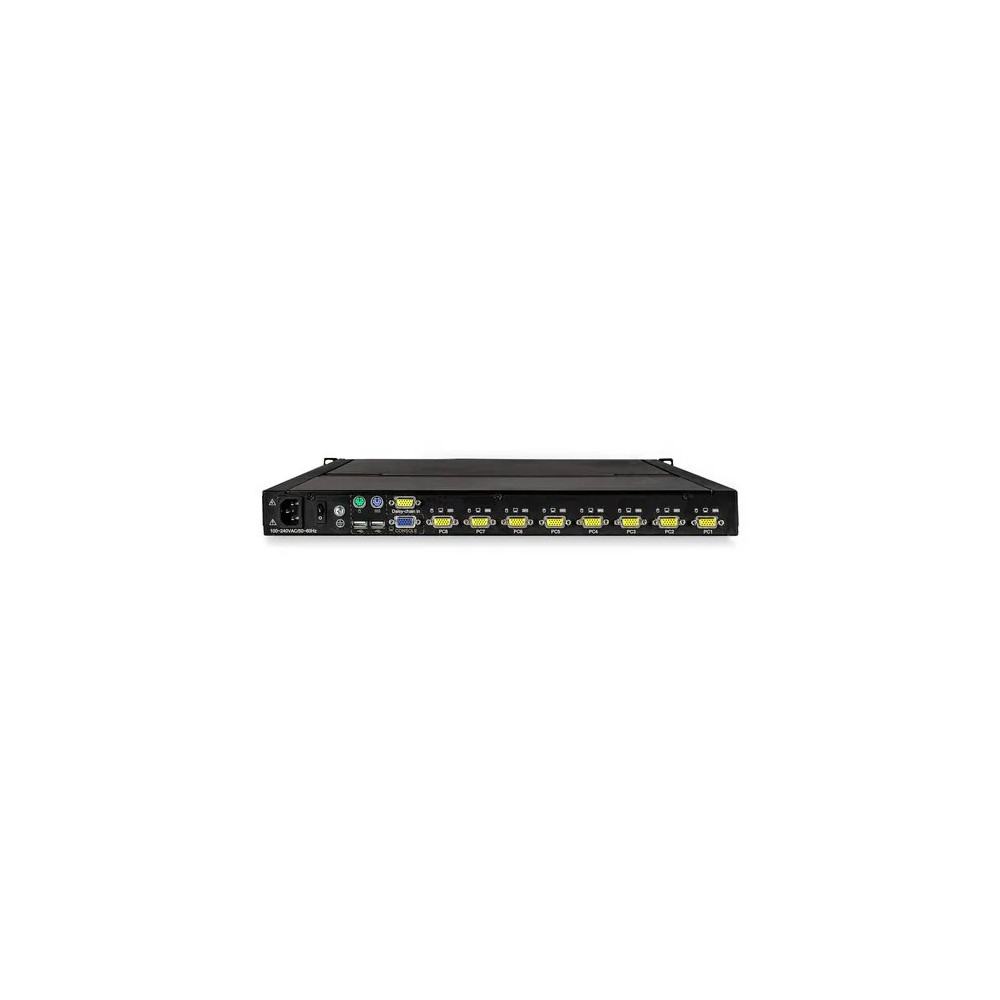 StarTech RKCONS1708K 8 Port Rackmount KVM Console w/ 1.8m Cables - Integrated KVM Switch w/ 17" LCD Monitor - Fully Featured 1U LCD KVM Drawer- OSD KVM - Durable 50,000 MTBF - USB + VGA Support - Image 6
